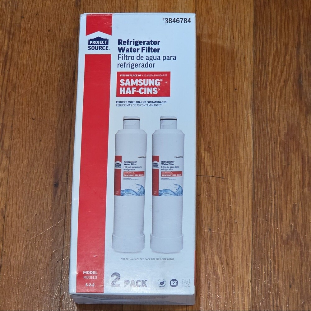 NWT Project Source 3846784 Refrigerator Water Filter 2 Pack Fits Samsung HAF-CIN